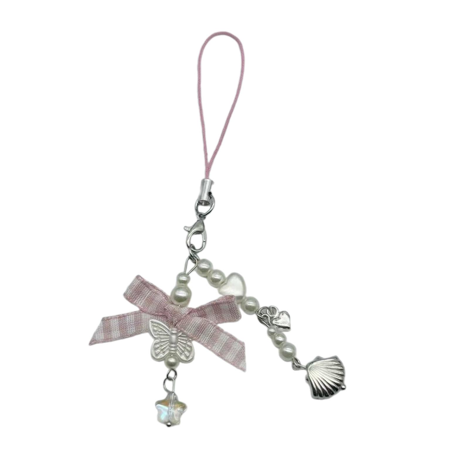 

Сладкий бантик, цепочка для телефона, украшение, сердце, бисер, подвеска для мобильного телефона, шнурок для телефона, шарм для сумки для модных людей A