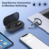 Wireless Headsets Single-Ear Bluetooth 5.4 Heaphones with Noise-Canceling Mic and USB Dongle Wireless Earpiece for Computer Android iOS Earphones 