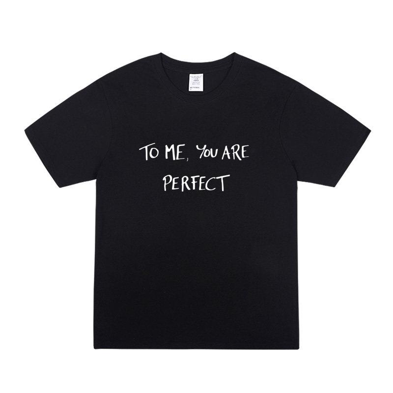 Love Actually Movie Short sleeved T-shirt for Men and Women, Loose Letter Printed Couple Half Sleeve, Pure Cotton