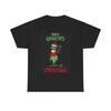 Drink Up Grinch's T Shirt Retro Santa Christmas Graphic Unisex Heavy Cotton Tee