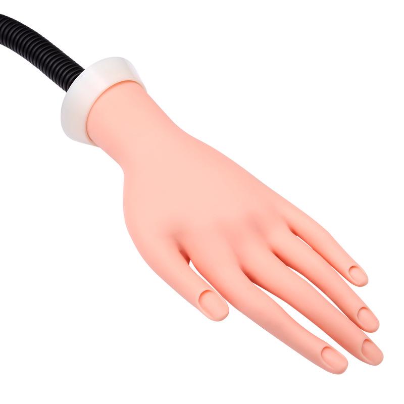 Bendable Fake Hand with Movable Arm for Nail Art Practice and Display