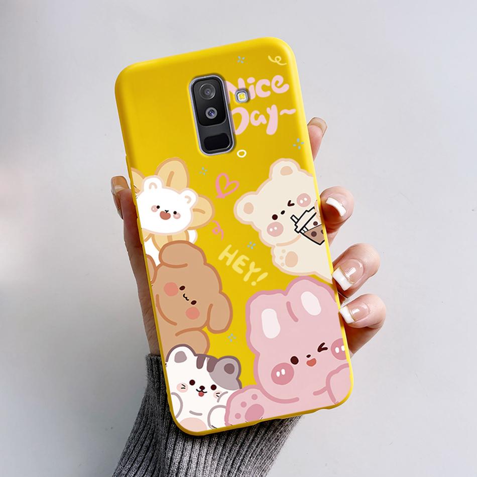 Für Samsung Galaxy A6 Plus A6+ 2018 Hülle SM-A605F Silikonhülle Niedlicher Bär Cartoon Weiche Funda Für Samsung A6 2018 A6Plus Stoßstange