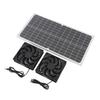 80W Double Solar Exhaust Fan with Monocrystalline Silicon Panel IPX7 Rain Proof High Speed Low Noise 6.7in Solar Ventilation Fan for Pet House