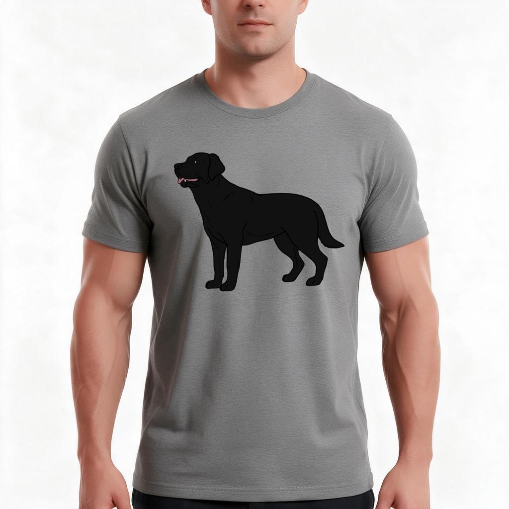 Black Lab Tshirt Summer Casual Cotton Tee Oversized Streetwear Tops Vintage Graphic Print Loose Fit Short Sleeve