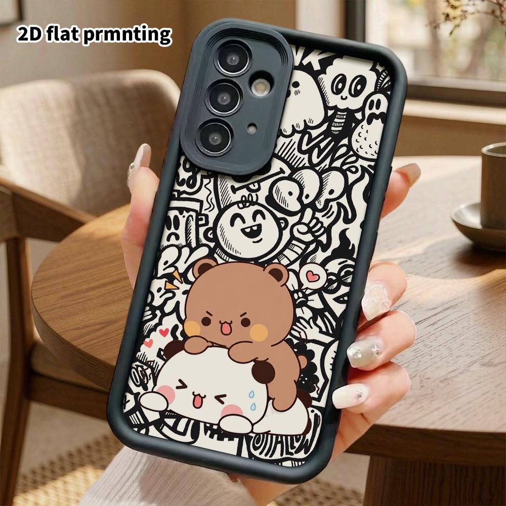 Phone Case: 2D Flat Samsung Galaxy A34 A35 M05 M06 S20 S22 S21 FE Plus 5G Protective Case, Panda Dumpling, Christmas and Halloween Gift