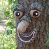1pcs Tree Monster Features Resin Decoration For Halloween Easter Party Yard Outdoor Easy Install Waterproof Creative Decor Gifts