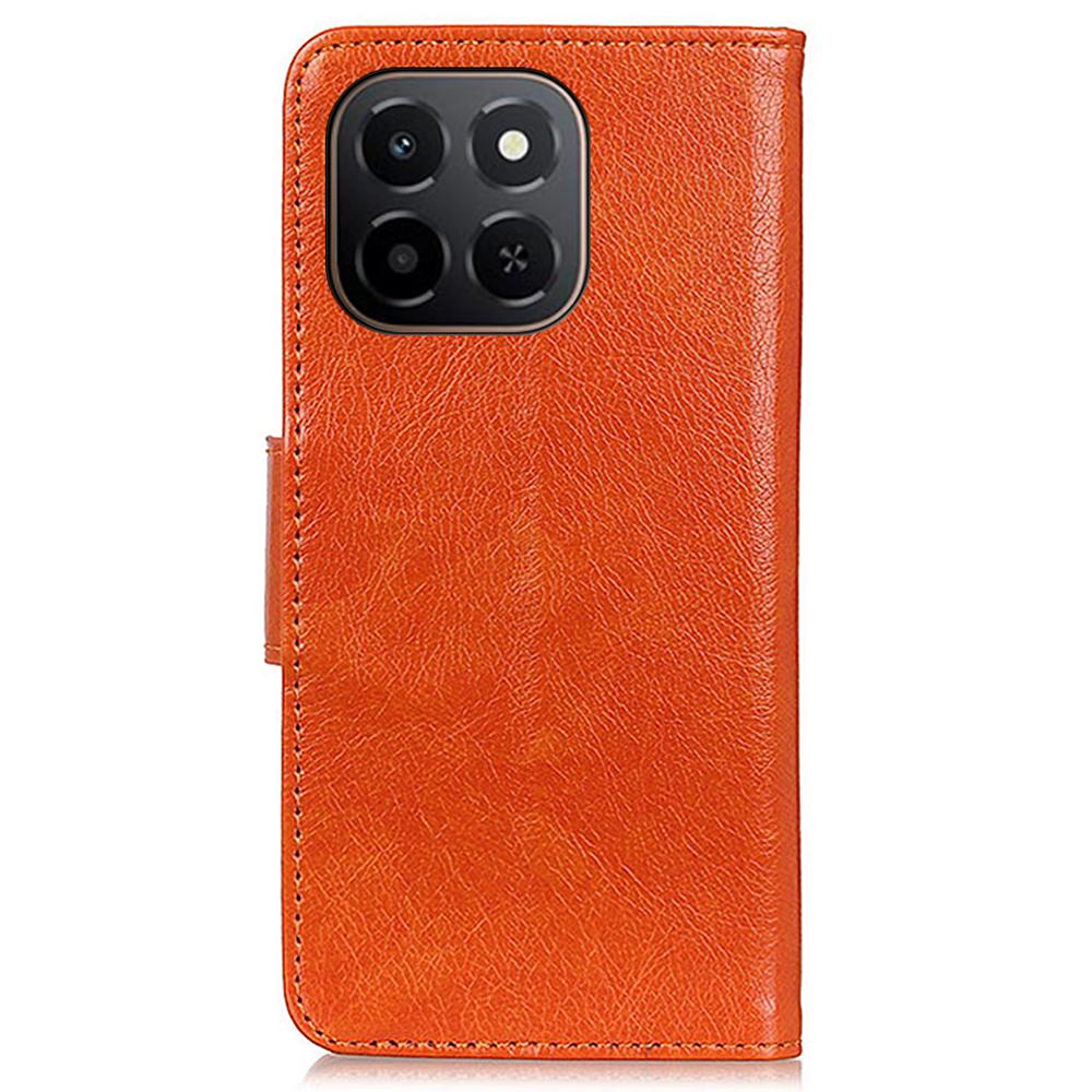 For Honor X6c 4G Case Anti Scratch Nappa Texture Split Leather Wallet Phone Cover