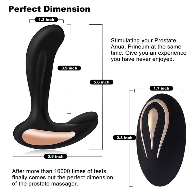 12 Frequency Double Vibration Wireless Remote Control Backyard Prostate Massage Stick
