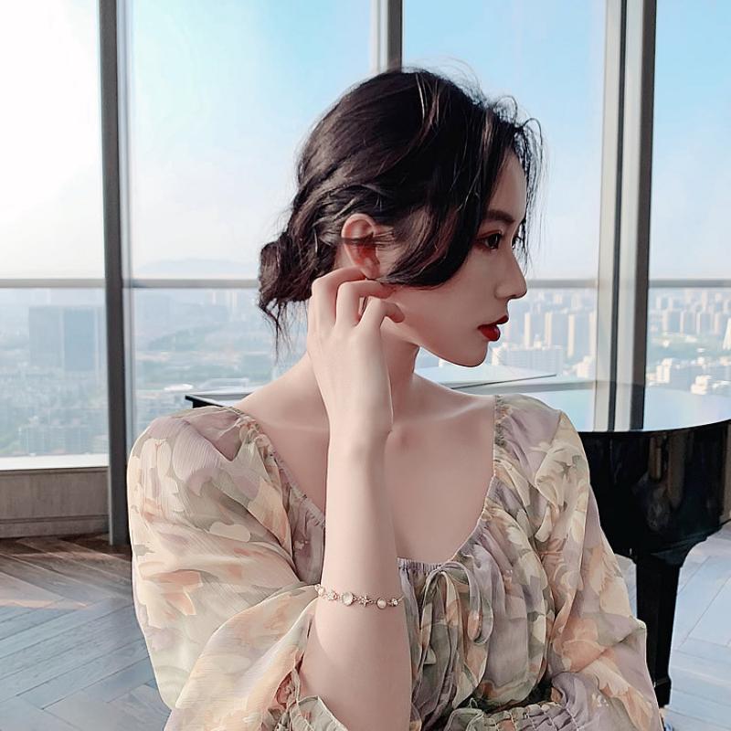 Luxury Plated Opal Star Bracelet Female Ins Student Bracelet Fashion Style Bracelet For Girl