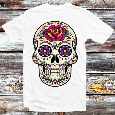 Camiseta Caveira de Açúcar Calavera Arte Mandala B883