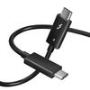 POTRRCIUSUER Thunderbolt 4 Certified 100W Fast Charging 40Gbps Transfer 8K Output Compatible with and Game Consoles USB-C Cable, 0.5m, USB-IF