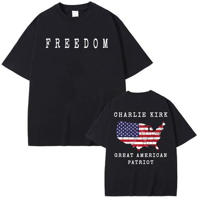 Charlie Kirk A Great American Patriot Vintage T Shirt Men Women Cotton Casual High Quality T-shirts Fashion Hipster Retro Tshirt