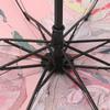 Foldable Reverse Sun Umbrella Floral Print Travel Rain Umbrella Dual-purpose Sunshade  Outdoor Use