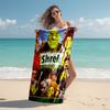 1pc Shrek4 Beach Towel, Comfortable and Thick, and Swimming/Bath/Picnic/Camping Towel, Suitable for Seaside Beaches