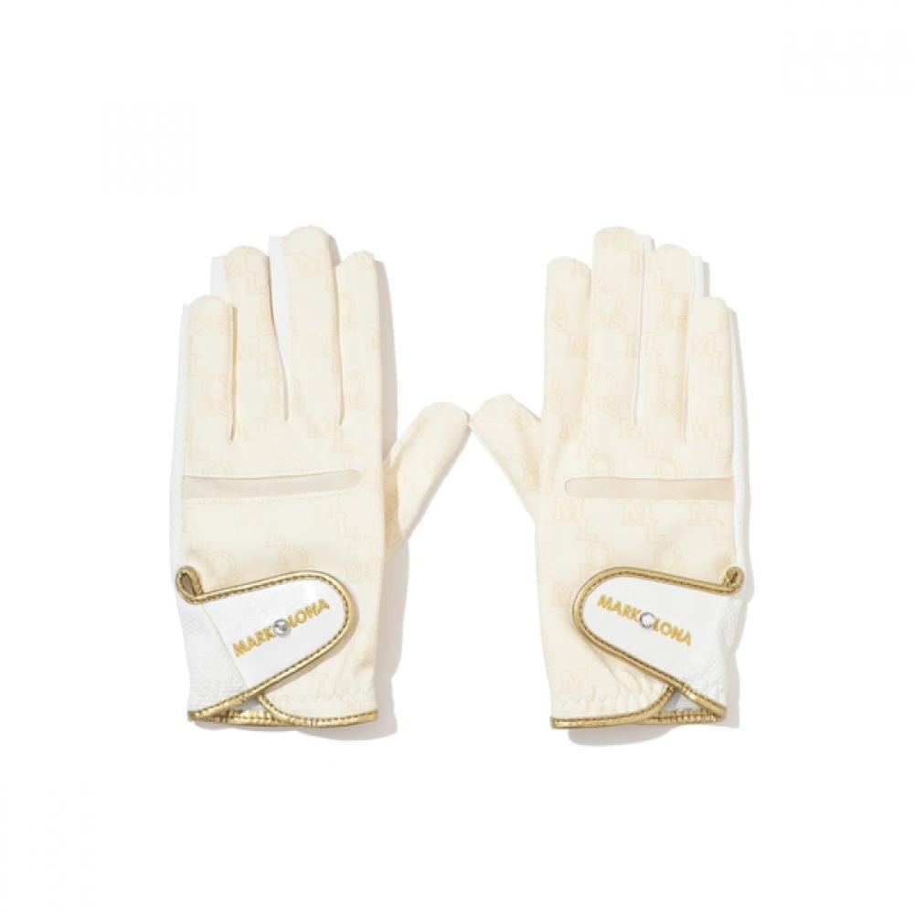 Mark   Lona W Gn Skull Pattern Nail Cut Glove  Ls1yg01f 
