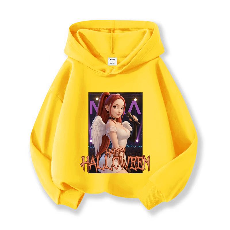 KPOP Children Hoodie Korean Style Halloween Gift Boys Girls Warm Outerwear Autumn Winter 2025 Y2K Fashion Trendy
