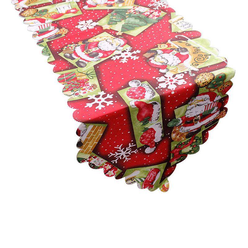 Versatile Red And White Santa Claus Table Runner Ideal For Holiday Celebrations 14x71 Inch