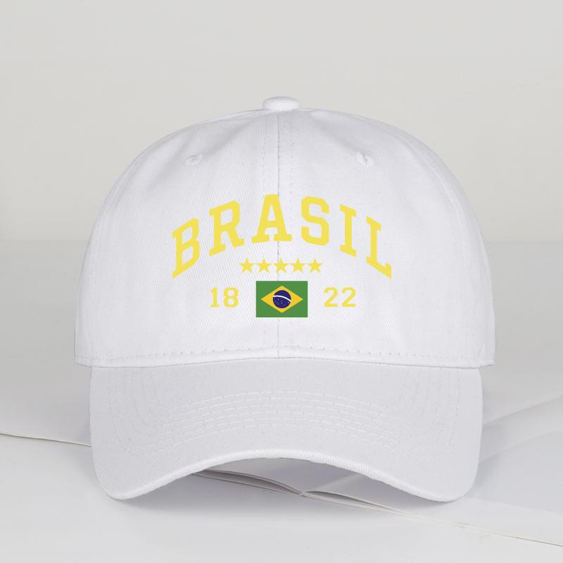 

Brazil Flag FiveStar SoftTop Baseball Cap Stylish Athletic Look Perfect for Daily Match Viewing and Outdoor Sports Great Gift