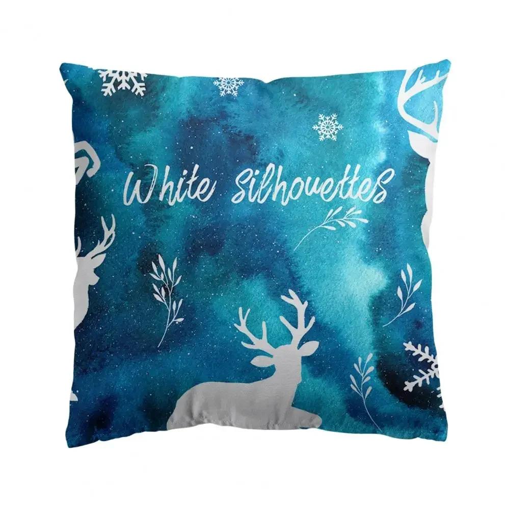 

Christmas Pillowcase Elements Living Room Sofa Cushion Cover Holiday Decoration 30x30cm бежевий