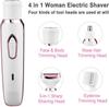 Electric Razor for Women Hair Trimmer for Face Nose Eyebrow Beard Mustache Arm Leg Armpit Bikini Painless Portable Body Shavers Set