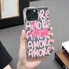 Doodle Text Advanced Pattern Phone Case for iPhone 17 Air 16 15 14 11 Pro Max Plus 13 12 Soft TPU Back Cover Coque