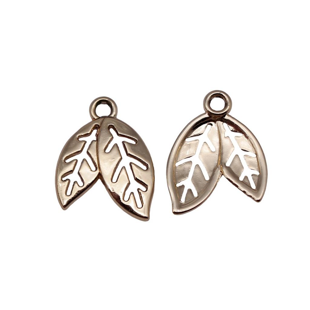 Filigree Leaf Charms Antique Alloy Pendants For Nature Inspired Jewelry