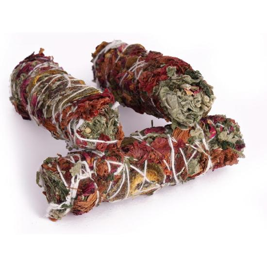Bless-International Himalayan-Sage-Orange-Rose-Holy-Basil-Incense Premium-100%-Natural-and-Organic Handcrafted-4-Inches-Long