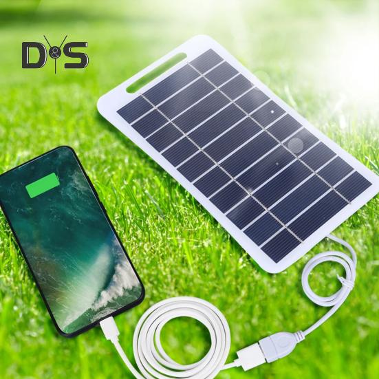 Portable Solar Panel 2W/5V High Conversion Efficiency Waterproof Camping Backpacking Phone Charger Solar Panel