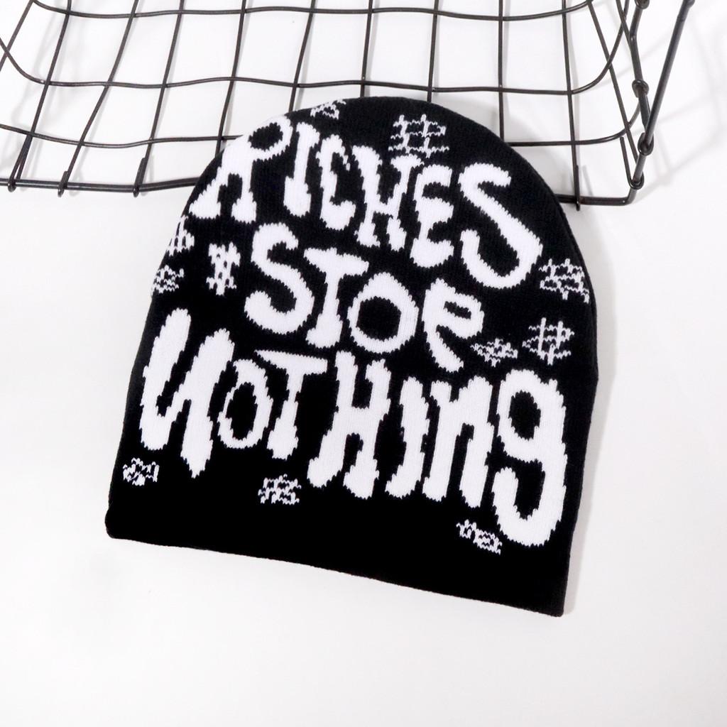 Cap Autumn Knit With Letter Embroidery Design For Casual Street And Wear Sports