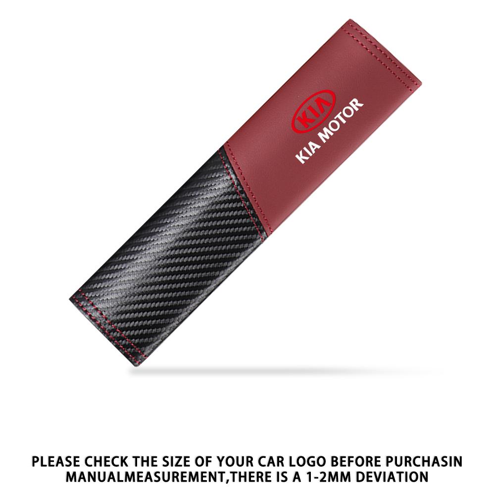 2026 Hot Car Sticker 2Pcs Car Seat Belt Shoulder Carbon fiber Protector Pads For Kia Rio 3 Soul Picanto EV6 Cerato Niro  Forte C