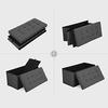 Ottoman With Storage 80 L, Folding Shoe Bench, With Hinged Lid, Load Capacity 300 Kg, 76 X 38 X 38 Cm, Dark Gray Lsf46gyz Lu