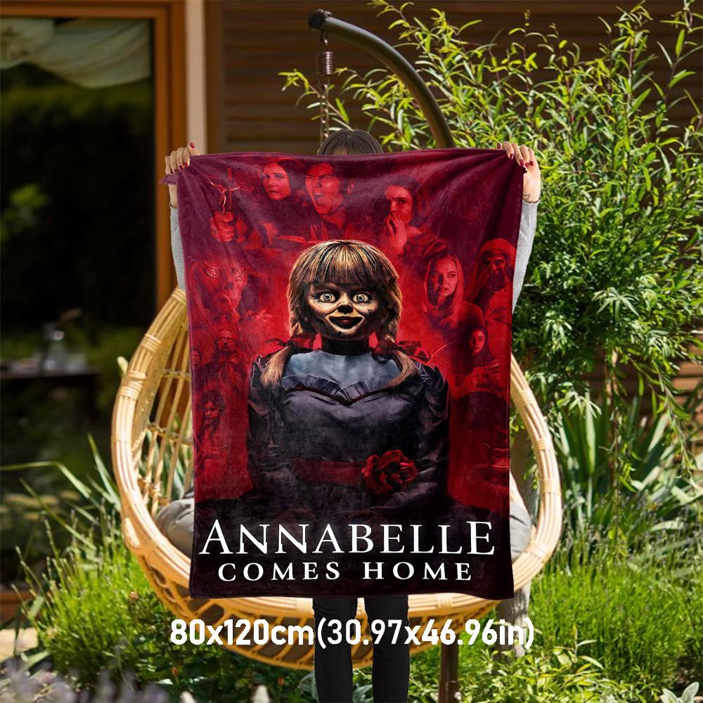

1PC Annabelle Comes Home Outdoor Flannel Blanket Soft Plush Decor for Picnics, camping,Bedroom, Playroom, Office1230A 80x120cm(31x47inch)