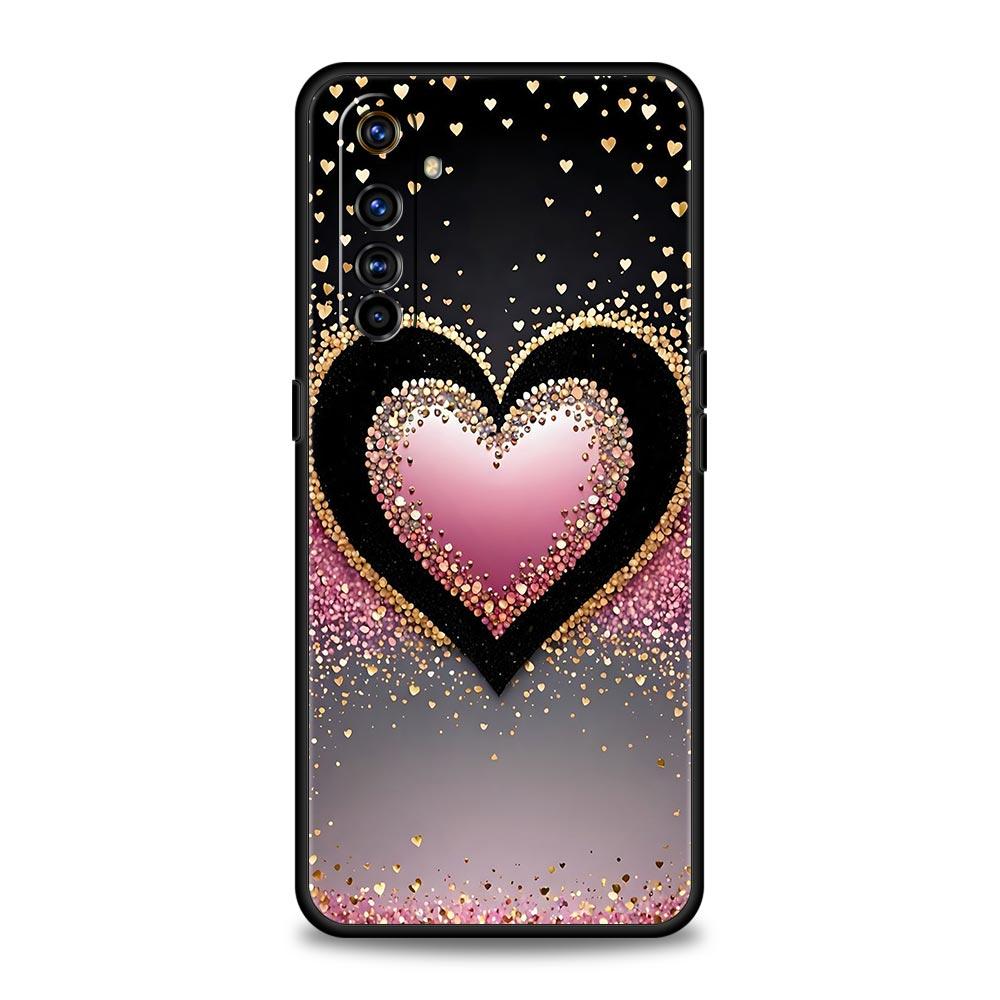 Colored Love Heart Printed Soft TPU For Realme 13 12 11 10 9 Pro Plus GT3 GT2 C21 C25 C35 C53 C55 C67 Pro 5G Phone Case Cover