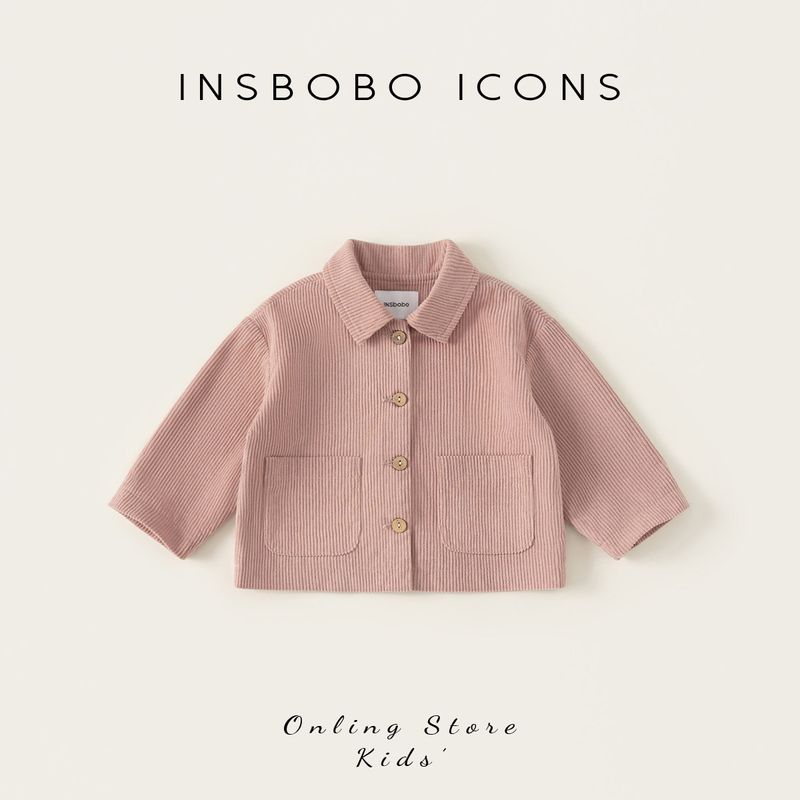 Insbobo Girls Jacket 2026 Spring New Children s Clothing Stylish Baby Tops Children s Beautiful Clothes Spring Wear Pink 100
