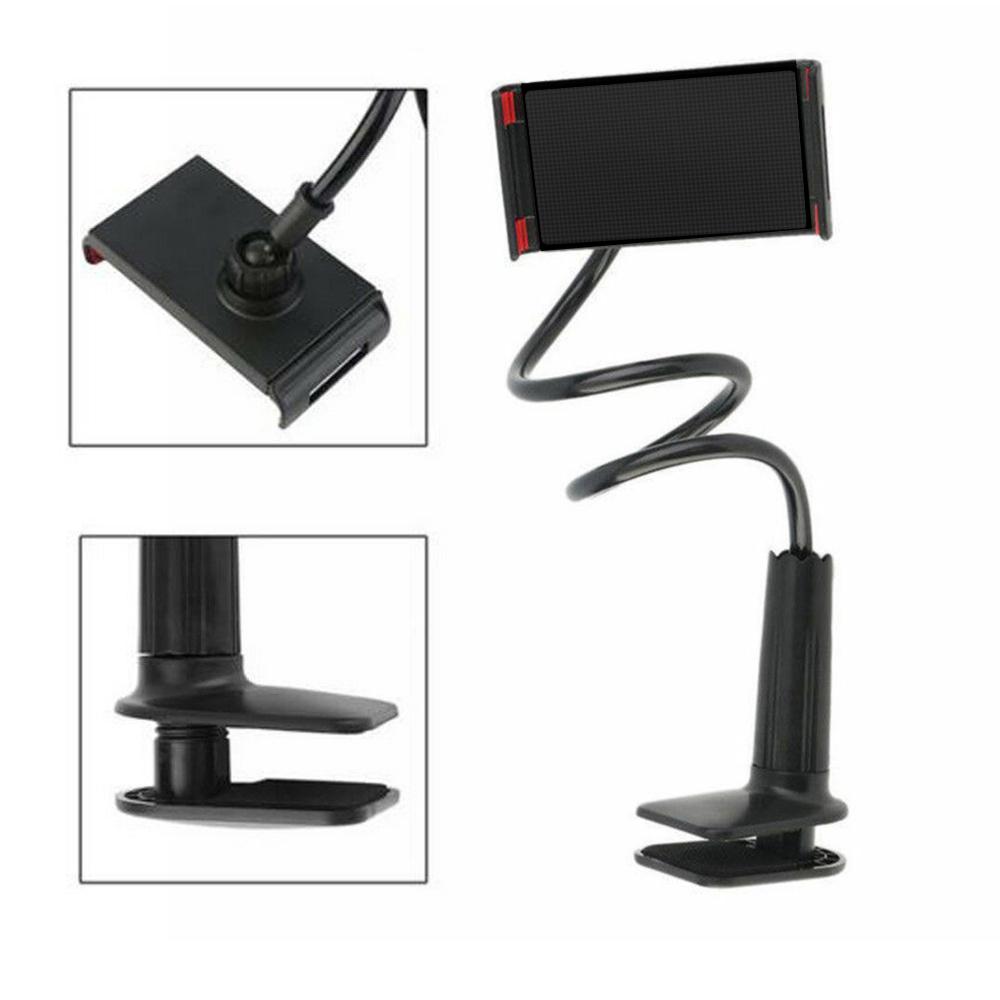 27 Inch Flexible Gooseneck Tablet & Phone Stand Cell Phone Holder with Adjustable Mount and 3 Inch Screw Type Clamp for