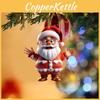 Santa Cartoon Cute Claus Pattern Acrylic Pendant For Christmas Decoration