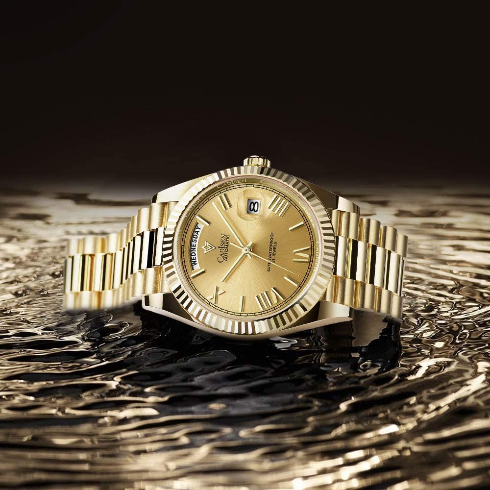 Hergestellt in MIYOTA 8215, deutsches Retro-Uhrwerk, wasserdicht bis 10, mechanisches Gehäuse, dreieckiges Grubenmuster, Edelstahl, Saphir, Geschenk zum Erwachsenwerden, C8185