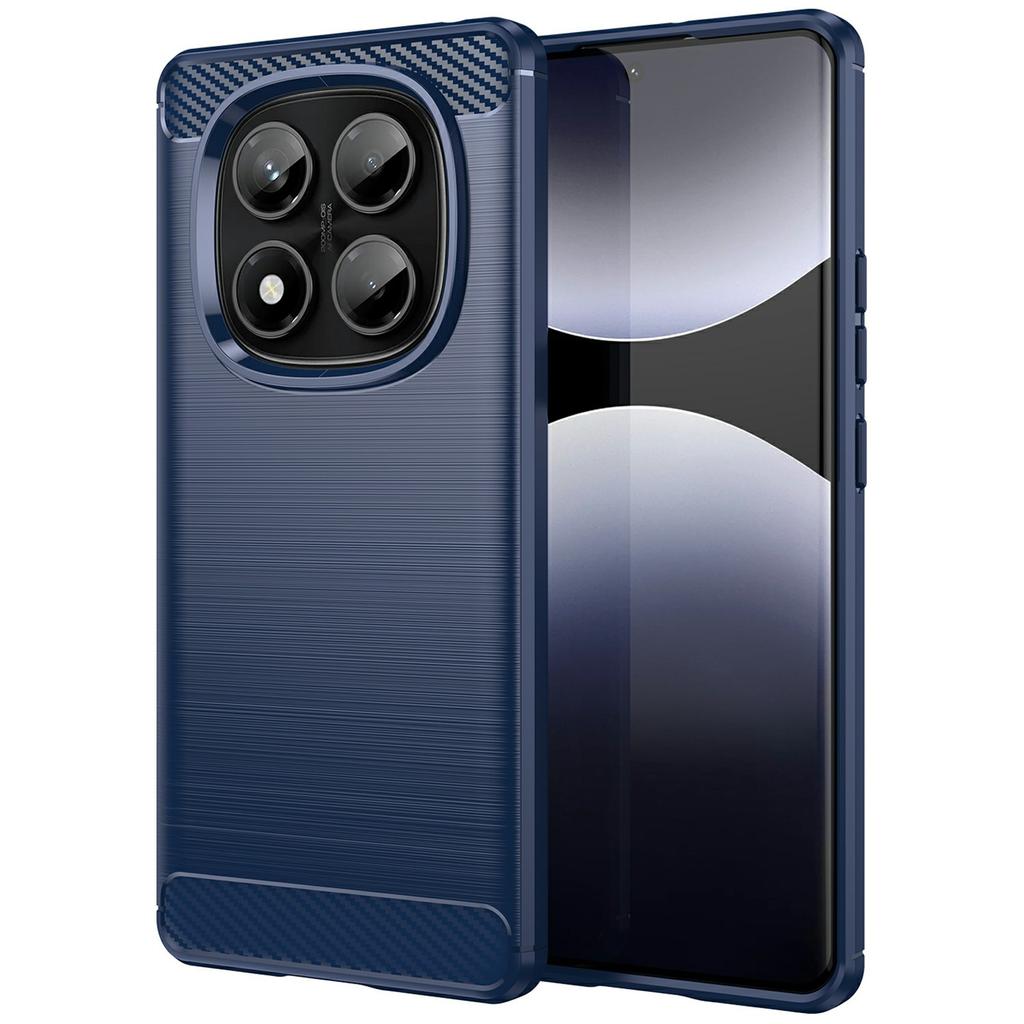For Xiaomi Redmi Note 14 Pro 4G Case Protective Phone Cover Carbon Fiber Texture Brushed