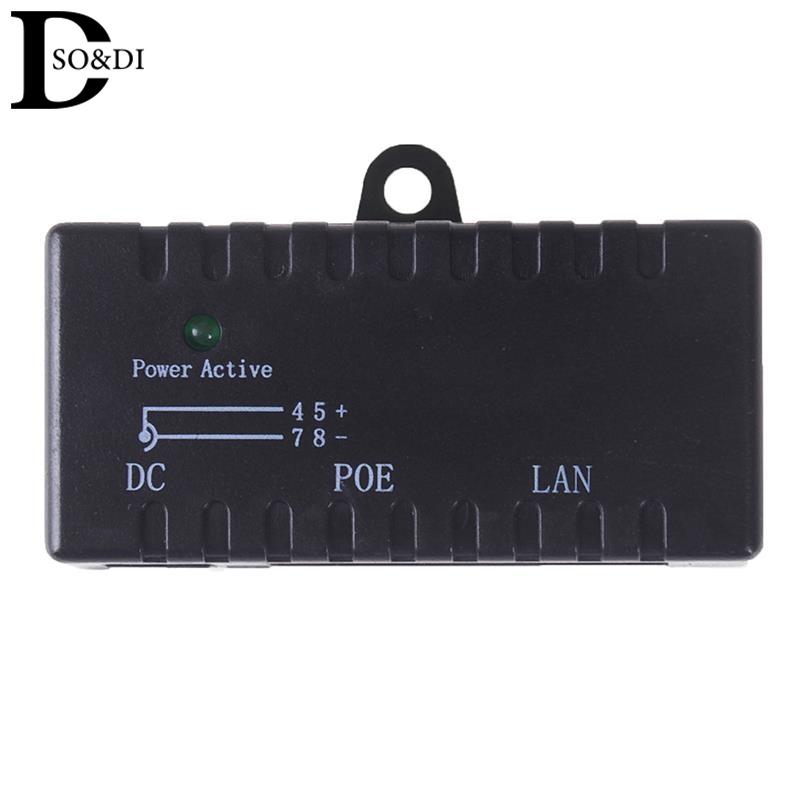 10/100 Mbps 12V-48V Gigabit Power Over Ethernet Passive PoE Injector Splitter For IP Camera POE Adapter Module Accessories