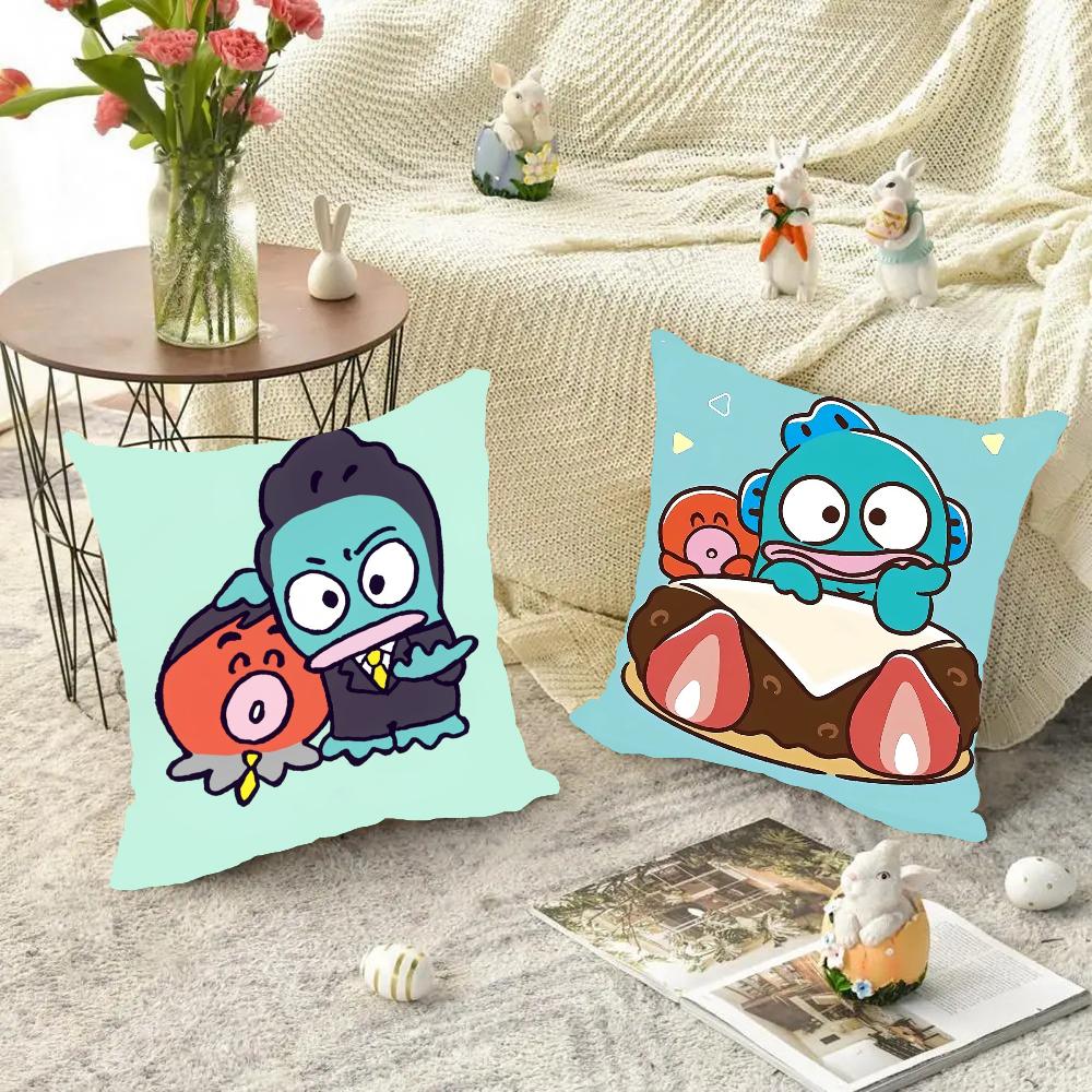 Cartoon Ugly Fish Animation Pillow Case Square Pillow Bedroom Sofa Leisure Comfort Cushion Car Living Room Home Decoration 40X40