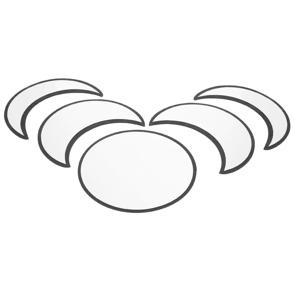 Wall Mirror Acrylic Moon Cycle Change Mirrors Set for Home Bedroom Decoration OrnamentBlack