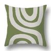 Green Plant Abstract Geometric Printing Pattern Home Living Room Sofa Decoration Square Polyester Throw Pillow Pillowcase