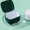 Reise-Doppelschicht-Zahnspangenbox Tragbare Mini-Kieferorthopädie-Retainer-Box Ablaufloch Zahnprothesen-Aufbewahrungsbox