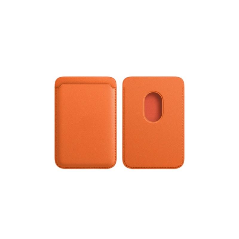 MagSafe Magnetic Card Bag Customization Logo Is Suitable for Apple 17 Leather Strong Magnetic PU Card Cover Gifts To Customize