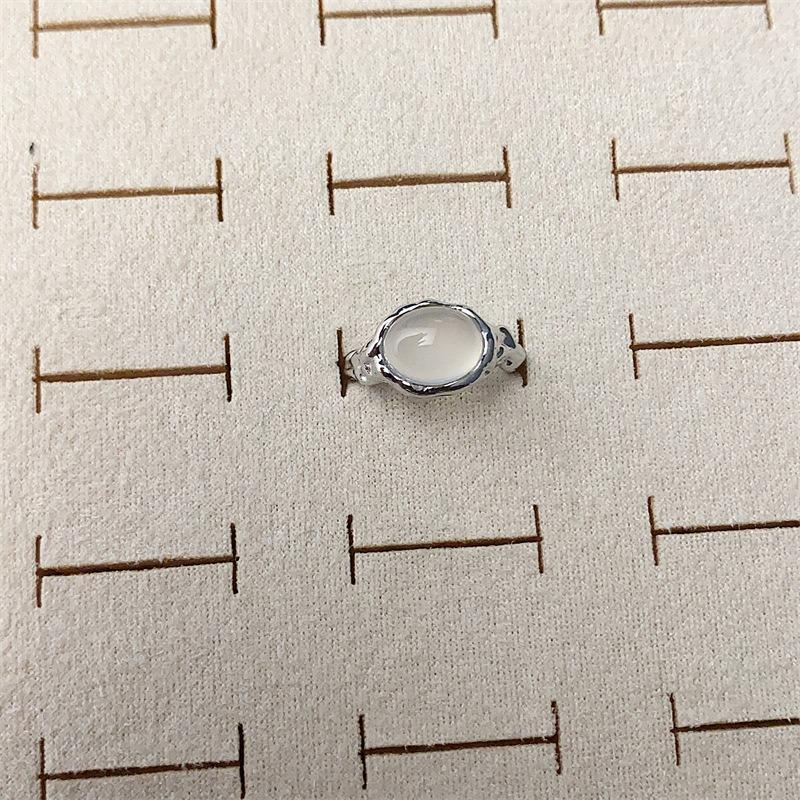 925 Sterling Silver Retro Plain Silver Ring for Women Does Not Fade, Light Luxury, High-end Sense, Versatile Opening Fashion Personality Ring