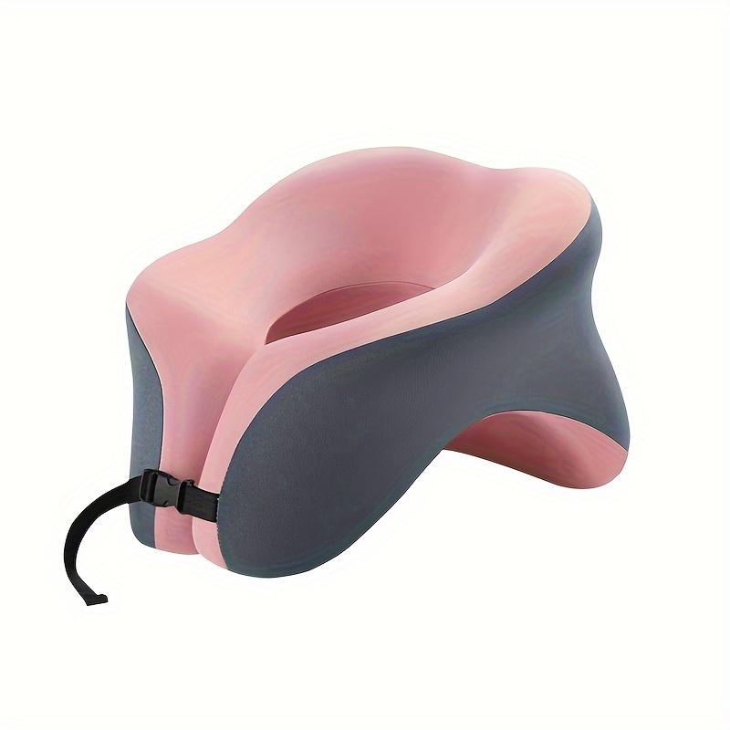 

Легка ергономічна U-подібна подушка для сну з наповнювачем - Чохол із синтетичного волокна - Підтримує тих, хто спить на животі, спині або боці, для використання в офісі, подорожах, кемпінгу рожевий