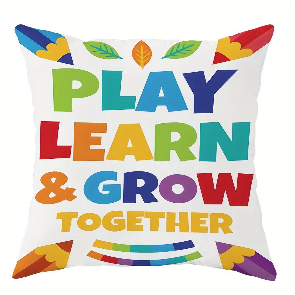 Playful Back - to - School Themed PillowcasesLiving room sofa cushion cover, soft and comfortable, bedroom room decoration