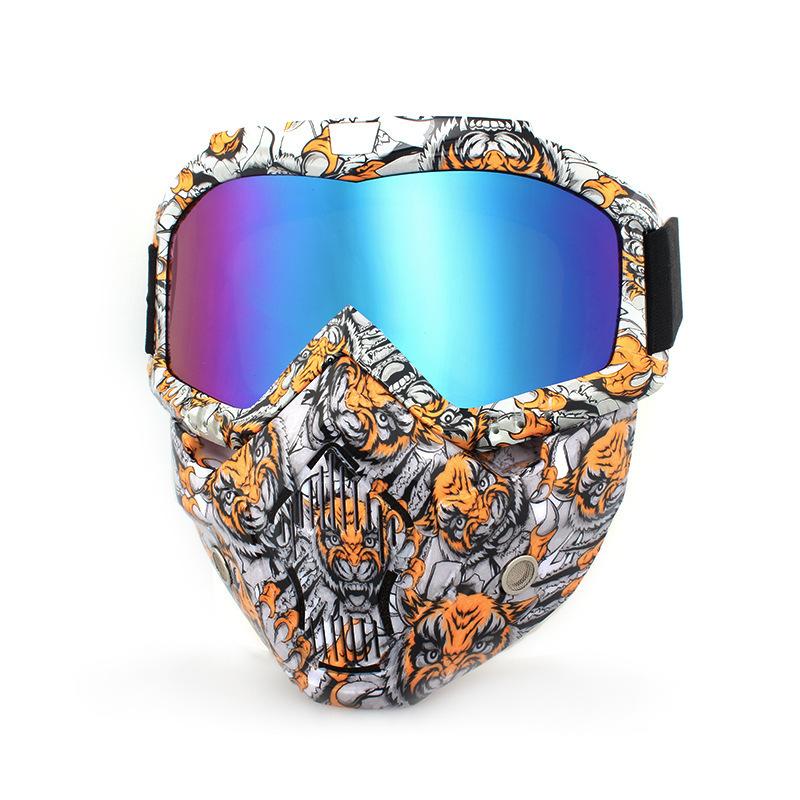 Retro face masks, goggles, off-road motorcycles, racing goggles, outdoor cycling glasses, skiing