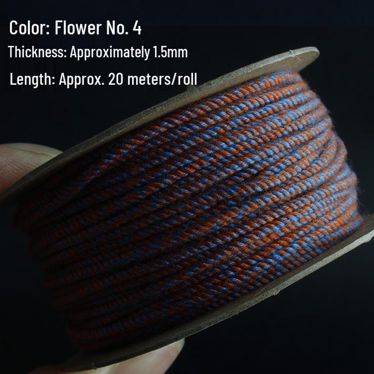 Multi-Color Hand-Twisted Cotton Rope for Beading and DIY Projects