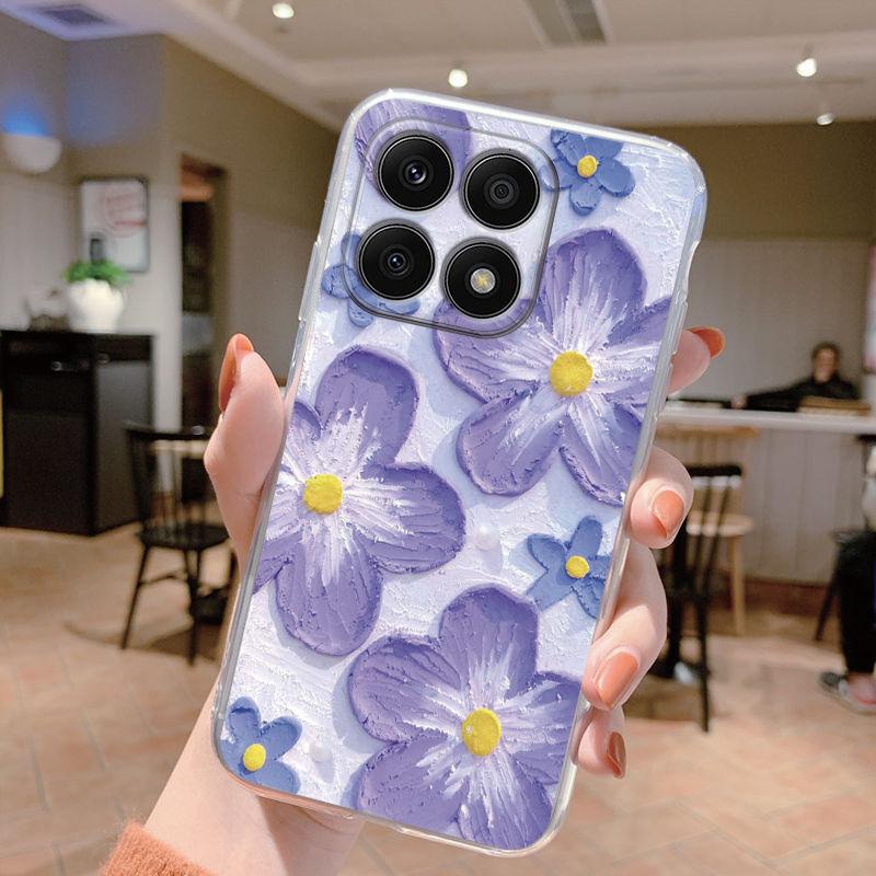 Clear Case For Honor X8b X8A X8 X7C X6 X6A X6B 70 Lite 200 Smart X7a Leopard Print Basic Phone Cover Soft Butterfly Pattern Bags